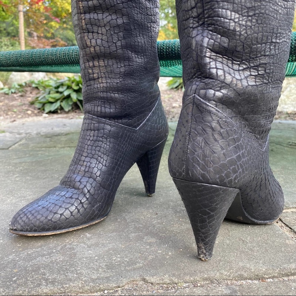 Adriano Fosi Tall Boots Made In Italy Size 8 View 5